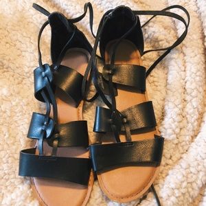 Ankle-tie Old Navy Sandals (black)